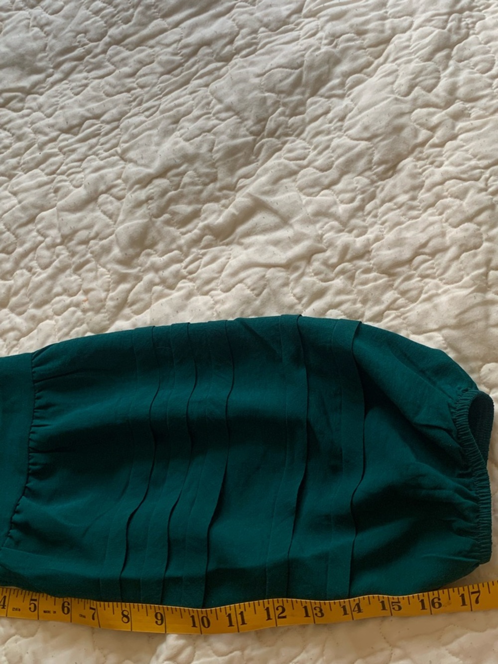 Stitch Fix Fortune + Ivy Chrissy Pleated Sleeve Blouse Dark Green - Picture 8 of 10